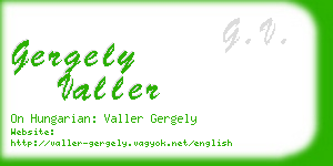 gergely valler business card